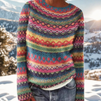 Liv – Winter Jumper with Nordic Shoulder Pattern
